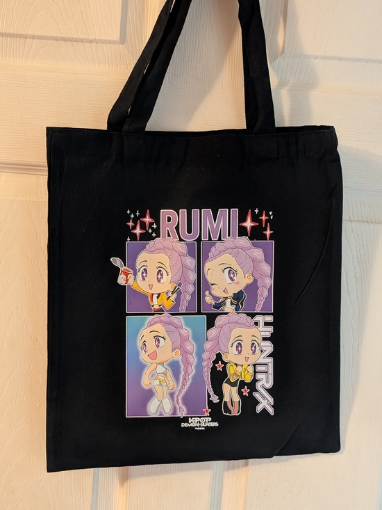 Handbags - Rumi Graphic Tote Bag - Black with Purple Accent